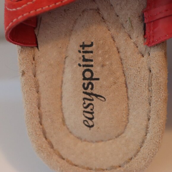 Easy Spirit Dreambeach Thong Sandal Leather Casual, Beach Floral Red Size 6M - Picture 2 of 12